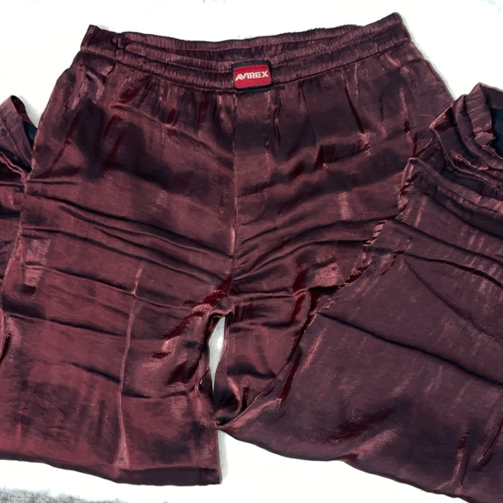 Avirex Burgundy Summer Sleep Lounge Pants Size Large